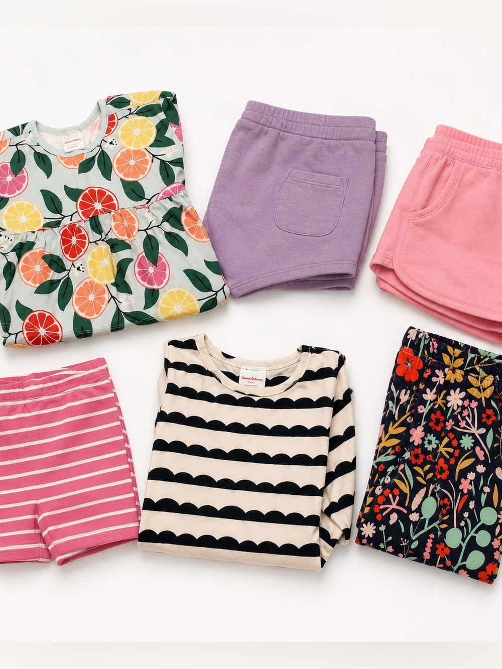 Hanna Andersson Bundle 2T 3T Pink Orange Floral Girls Clothes 6 Pc